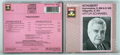 CD唱片 Schnabel - Schubert Impromptus D.899, D.935, D.915
