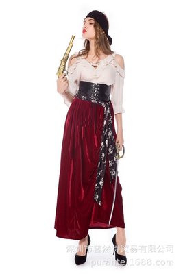 大碼外貿歐美女士萬圣節性感女海盜服裝 cosplay 角色扮演制服 XYXP23662超夯 正品 活動