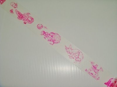 紙膠帶 YUKO HIGUCHI x HOLBEIN 粉紅寬版 動物 分裝100cm