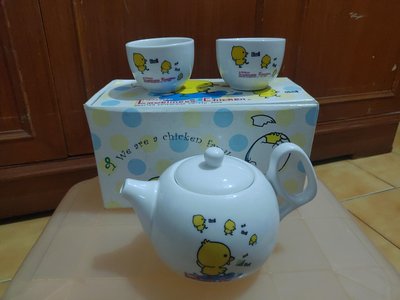 黃色小鴨泡茶組(1壺2杯) 陶瓷禮盒 台中可自取