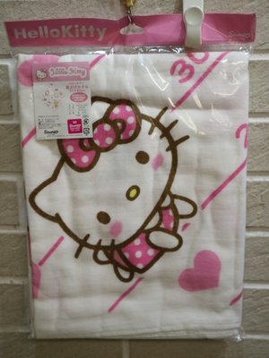 婕的店日本精品~日本帶回~Sanrio kitty公分尺嬰童包巾 浴巾 毛巾90*90cm