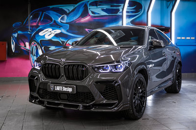 ✽顯閣商行✽俄羅斯原裝 LARTE Design BMW F96 X6M 碳纖維前下巴 前下擾流 Competition