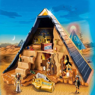 促銷打折 playmobil摩比世界百樂寶5386埃及法老金字塔兒童情*