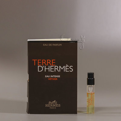 Hermes 愛馬仕 大地 馥郁香根草 TERRE D'HERMES 男性淡香精 2ml 可噴式 試管香水 全新