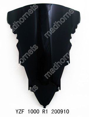 《極限超快感!!》Yamaha R1 2009~2014黑色抗壓擋風鏡