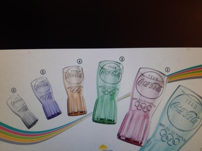 2020年奧運喝彩杯- 麥當勞.COCA COLA 可口可樂杯/玻璃杯.收藏杯.藍色.粉色.橘色.灰色.綠色