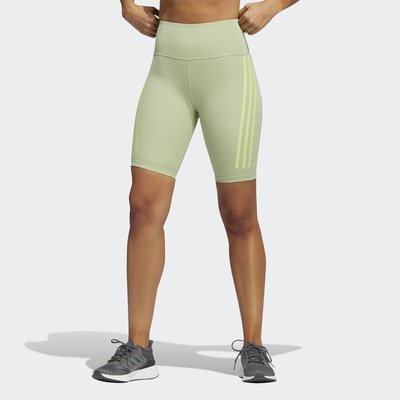 【豬豬老闆】ADIDAS 3-STRIPES 螢光綠 吸濕排汗 訓練 高腰 緊身褲 單車褲 短褲 女款 HD4471