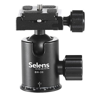 呈現攝影- selens BH-30 球型雲台 三腳架 相機雲台 全景 可用滑軌/水平電動雲台 通用夾式