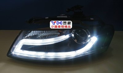 【小林車燈精品】全新 AUDI A4 08 09 10 11 12 B8 對應原廠HID專用R8式樣黑框投射大燈 接單中