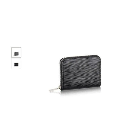 【二手】Louis Vuitton LV M60152 黑色 EPI 水波紋 拉鍊零錢包 M60720