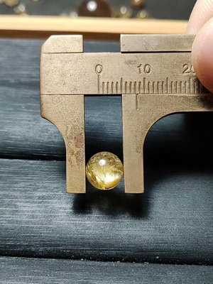 二手 鈦晶珠徑8mm，重0.77g，純天然鈦晶珠子單珠散珠， 古玩 擺件 十大雜項【紫竹齋】1879