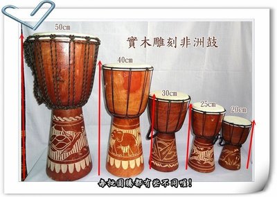 【鼓動人心】實木雕刻非洲鼓， 羊皮非洲鼓，Djembe Drum, 金杯鼓 -20cm