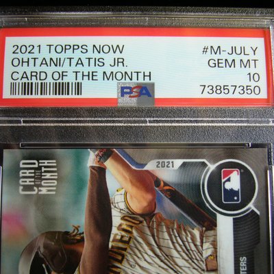 大谷翔平&Tatis Jr.漂亮雙人最佳七月卡片經典時刻紀念鑑定卡2021 Topps