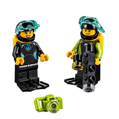 創客優品 【上新】LEGO樂高 城市街景人仔 cty958 cty959 潛水員 含手持 60221LG512