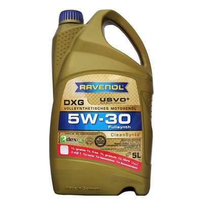 【易油網】RAVENOL DXG 5W30 5L 全合成機油 GF-5 SN+ 超值大容量
