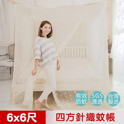 【凱蕾絲帝】大空間專用雙人加大6尺針織蚊帳~100%台灣製造超耐用(開單門)-3色可選