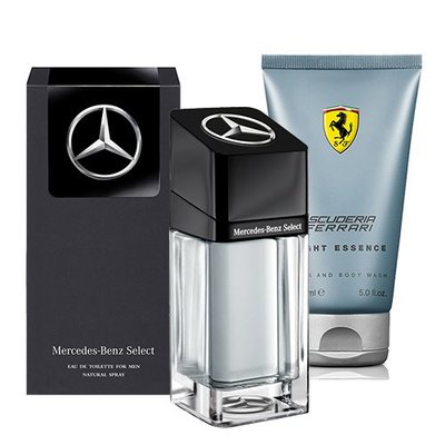 ☆MOMO小屋☆ Mercedes Benz Select 男性淡香水 100ml 搭贈 氫元素沐浴精 150ml