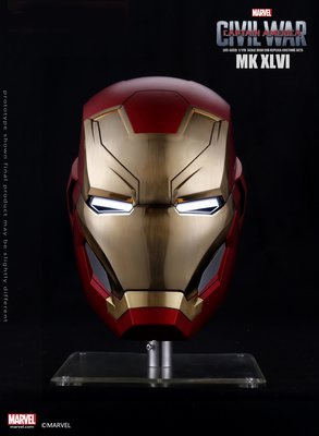 【品味玩家】 鋼鐵人 馬克46 Iron Man Mark 46   1/1 比例可戴式頭盔 電動開合版