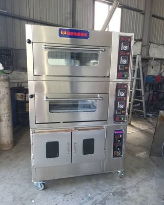 【原豪食品機械】專業客製化「新型第二代 」二層二盤專業電烤箱+四層發酵箱(組合式)