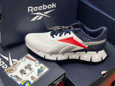 Reebok 男子跑鞋  Zig Dynamica 2  慢跑 健身  白藍紅- FY9946