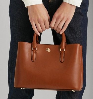代購Lauren Ralph Lauren Marcy Leather Small Tote Bag氣質典雅手提包