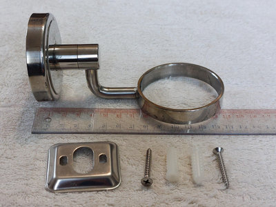 浴室肥皂盤架(1)~無肥皂盤~HCG 和成~銅+不鏽鋼+鐵內圈~附不鏽鋼螺絲釘