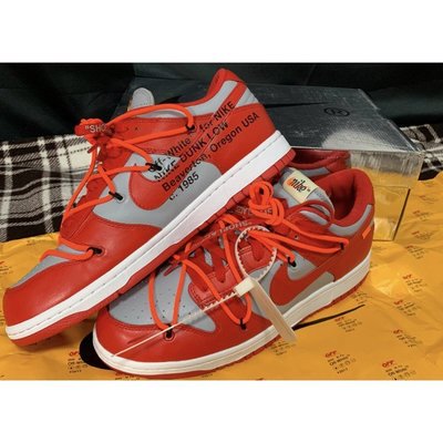 【正品】聯名Off-White x 耐克Nike Dunk Low LTHR OW 紅 板 籃球 現貨CT0856-600慢跑鞋