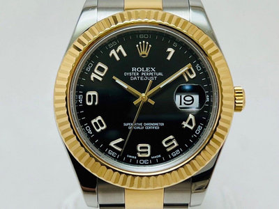 【黃忠政名錶】Rolex 勞力士 DATE JUST II 116333 41mm cal.3136 V字序號 9成新 附原廠2010保卡及錶盒
