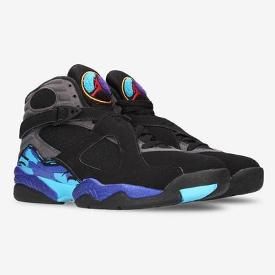 NIKE Air Jordan 8 AQUA AJ8 黑 藍 紫 305381-025 運動 籃球鞋【GL代購】