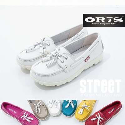 【街頭巷口 Street】ORIS 女款 頂級真皮鞋面 時尚裝飾綁帶設計 休閒女鞋 SA16650N09 白色
