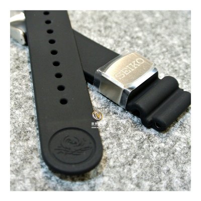 精工 SEIKO 22mm 日本製造-矽膠錶帶 -鐵環扣☆公司貨☆SBBN031J專用帶