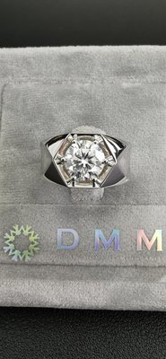 DMM 珠寶 流星鑽/莫桑石 Moissanite 鑽石 GIA CVD/HPHT 高碳鑽 摩星鑽 來圖客製化 量身訂製 （2克拉/D級/PT950 白金）