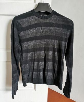 正品sisley設計款條紋針織衫，灰色黑色 s號，176 63穿合身，竹北高鐵區可自取