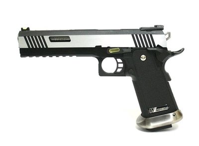 (武莊)WE HI CAPA系列 6吋 競技版 帝王暴龍 滑套A 無字 雙色銀管 瓦斯短槍-WEH018-05
