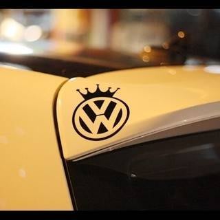 【小韻車材】福斯 polo GOLF R20 GTI VW 皇冠 尾翼貼紙 車貼 防水貼紙