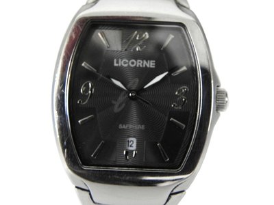 石英錶 [LICORNE LB839M] 力抗-酒桶型石英錶[灰黑色面]中性/時尚/軍錶