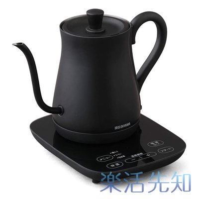 【樂活先知】日本IRIS OHYAMA 可溫度調節電熱水壺 0.6L IKE-C600T-B