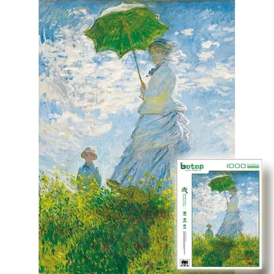 現貨熱銷-包郵 Botop 1000片 10080 成人拼圖 莫奈Monet 撐傘的女人