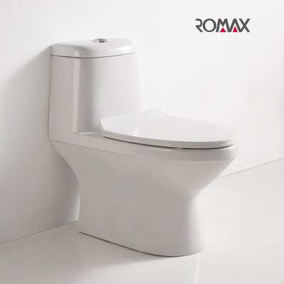 《台灣尚青生活館》美國品牌 ROMAX R8018  單體馬桶 兩段式沖水  虹吸噴射