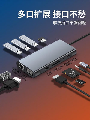 Typec擴展塢拓展筆記本USB分線4雷電3HDMI多接口網線轉換器轉接頭
