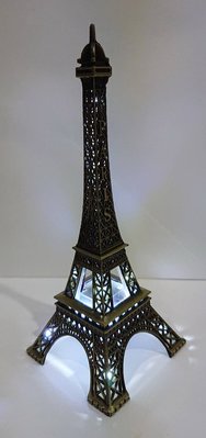 巴黎Eiffel Tower 鐵塔 15公分LED鑄鐵模型