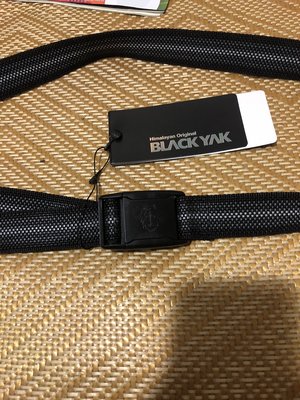 BLACK YAK BY BLACKYAK 韓國戶外登山大牌黑色塑鋼腰帶扣黑灰藍漸層尼龍腰帶