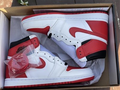 Air Jordan 1 High OG 紅白 減震 高筒 籃球鞋 AJ1 1 555088-161 時尚  男女