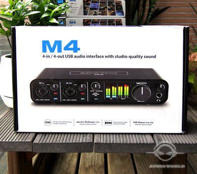 【音響世界】美製MOTU M4 4 X 4 I/O LED顯示2USB-C晶片升級版錄音介面-補貨中