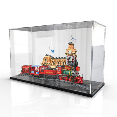 亞克力防塵盒適用樂高71044 迪士尼樂園火車展示模型玩具透明~芙蓉百貨
