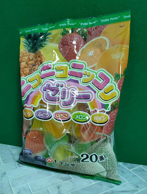 日本進口 七尾製菓 NANAO 五種水果口味果凍20枚320g(柳橙+葡萄+鳳梨+草莓+哈密瓜)