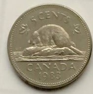【真善美】加拿大錢幣—5分--(Five Cents))品相極佳---絕版幣
