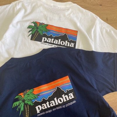 【熱賣精選】 Trend Brand Patagonia PATAGONIA Simple Letter Cotto