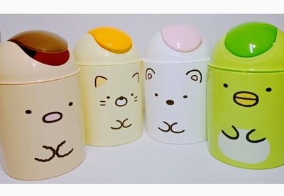 正版 san-x Hello Kitty 角落生物 垃圾桶 收納桶 桌上型 置物桶 車用垃圾桶 圓形 卡通 角落小夥伴
