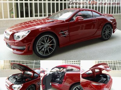 【Maisto 精品】1/18 Mercedes Benz SL63 AMG 賓士 全新 硬頂跑車~全新品~現貨特惠~!
